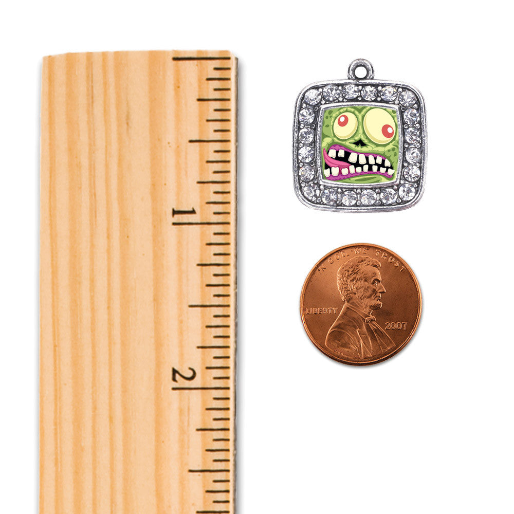 Hungry Zombie Square Charm