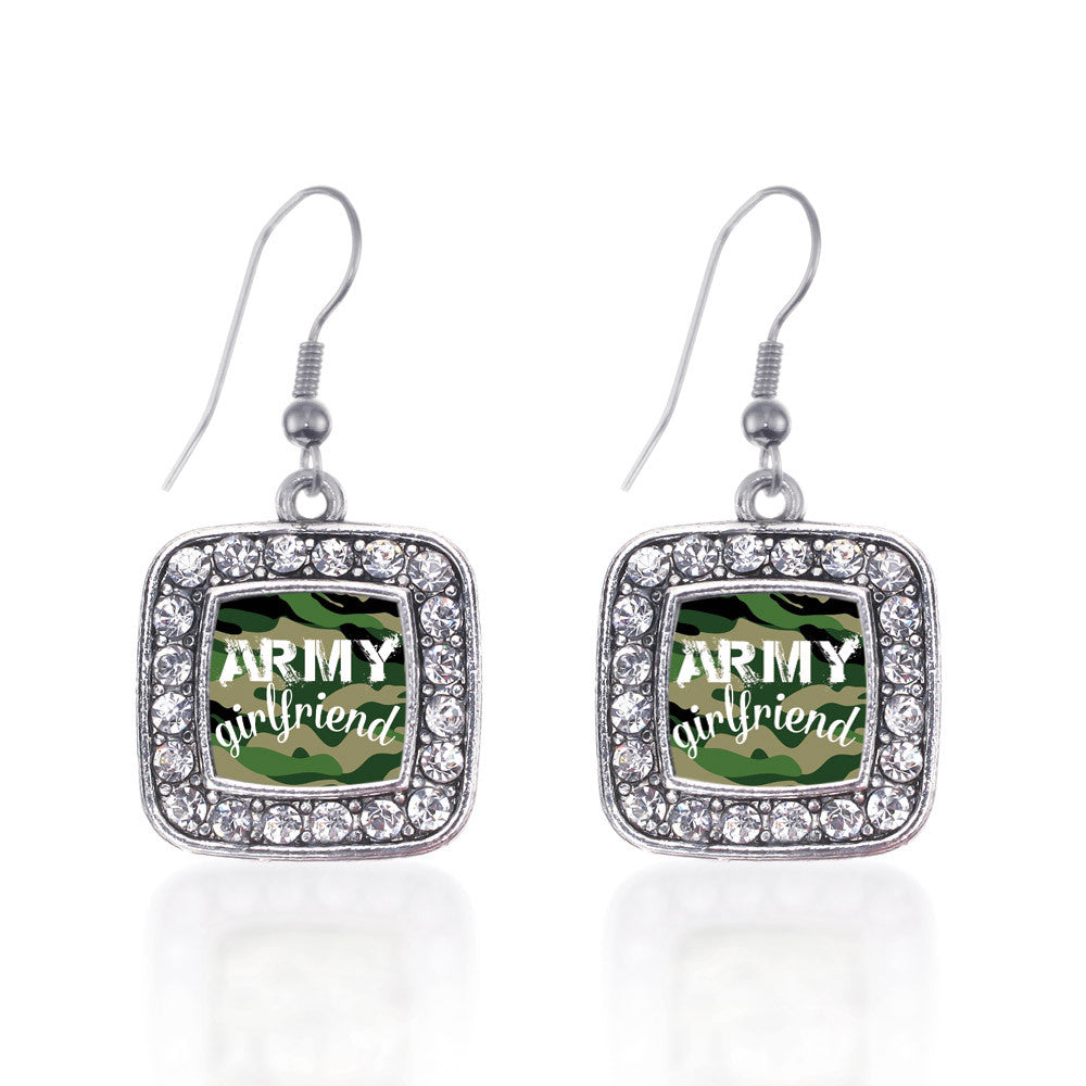 Army Girlfriend Square Charm