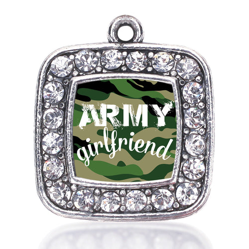 Army Girlfriend Square Charm