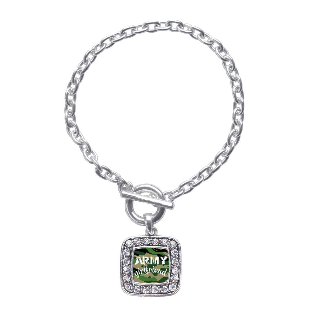 Army Girlfriend Square Charm