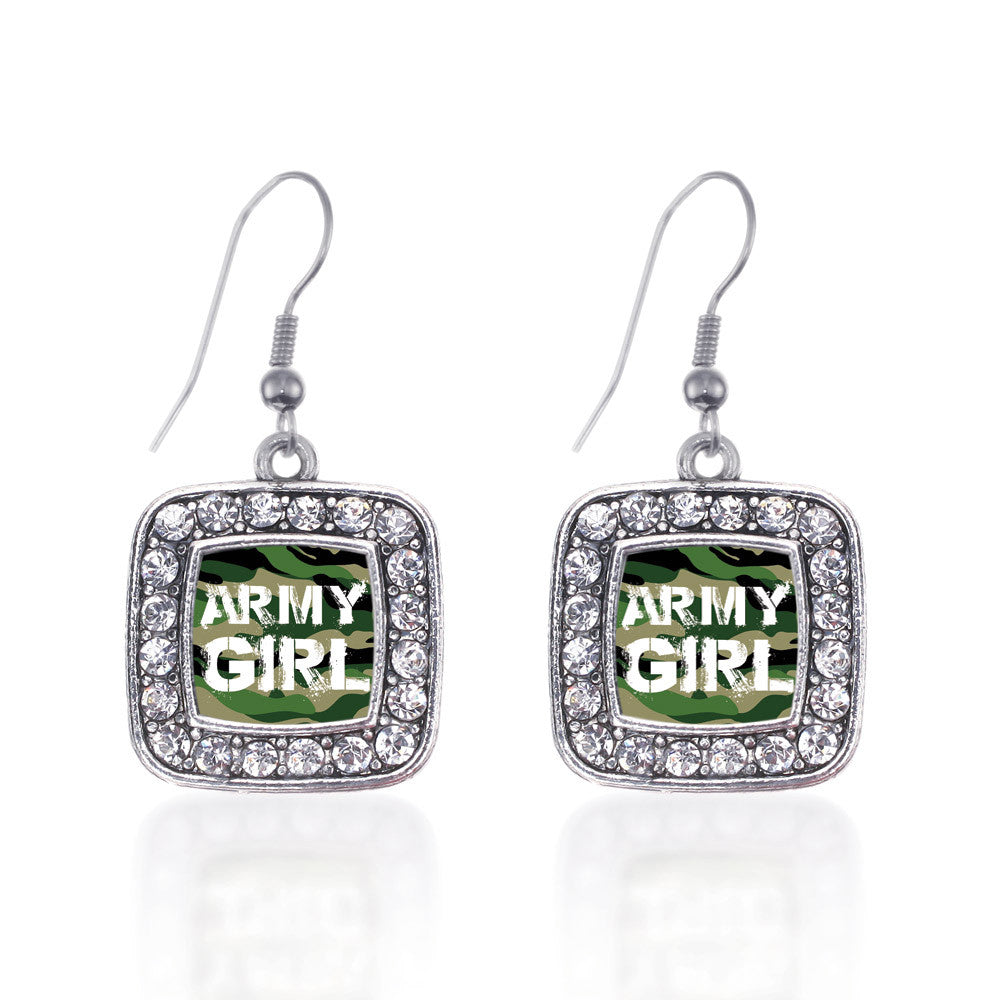 Army Girl Square Charm
