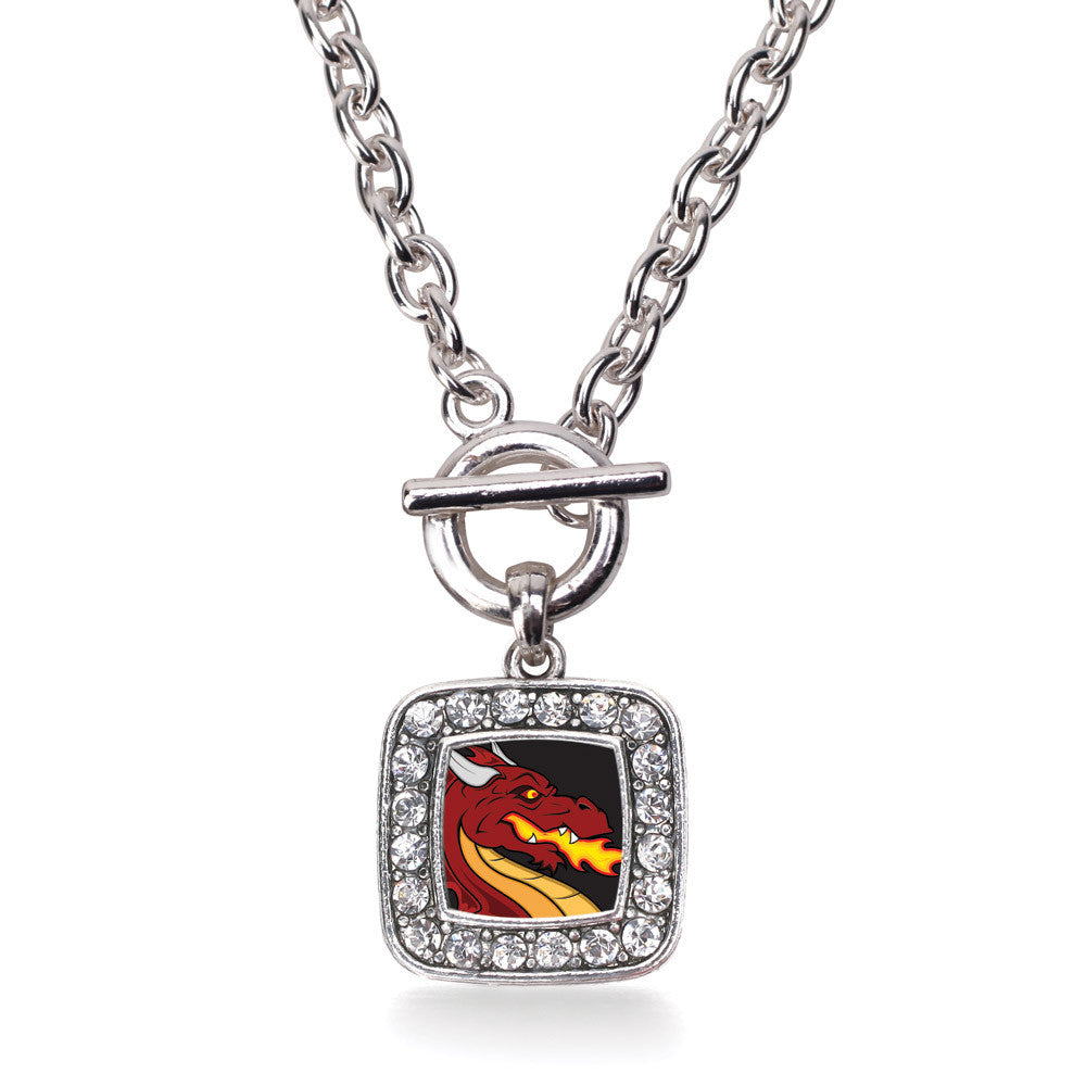 Fire Breathing Dragon Square Charm