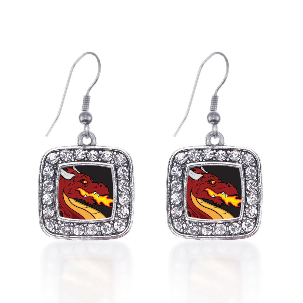 Fire Breathing Dragon Square Charm