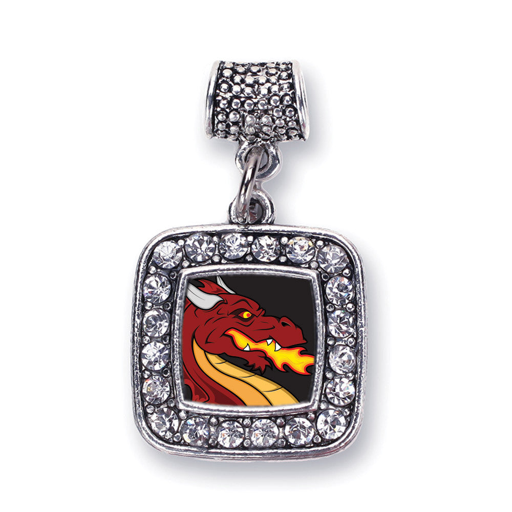 Fire Breathing Dragon Square Charm