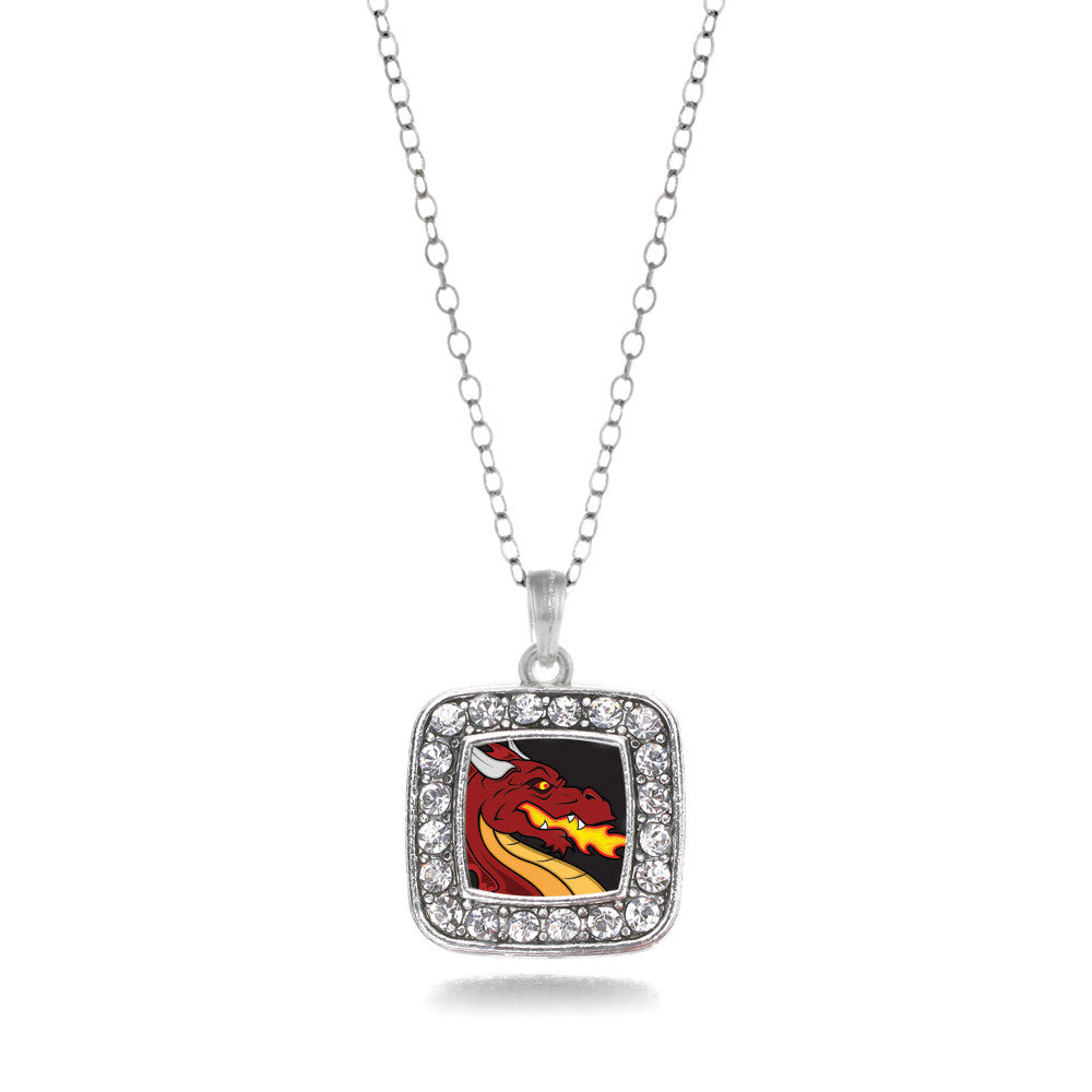 Fire Breathing Dragon Square Charm