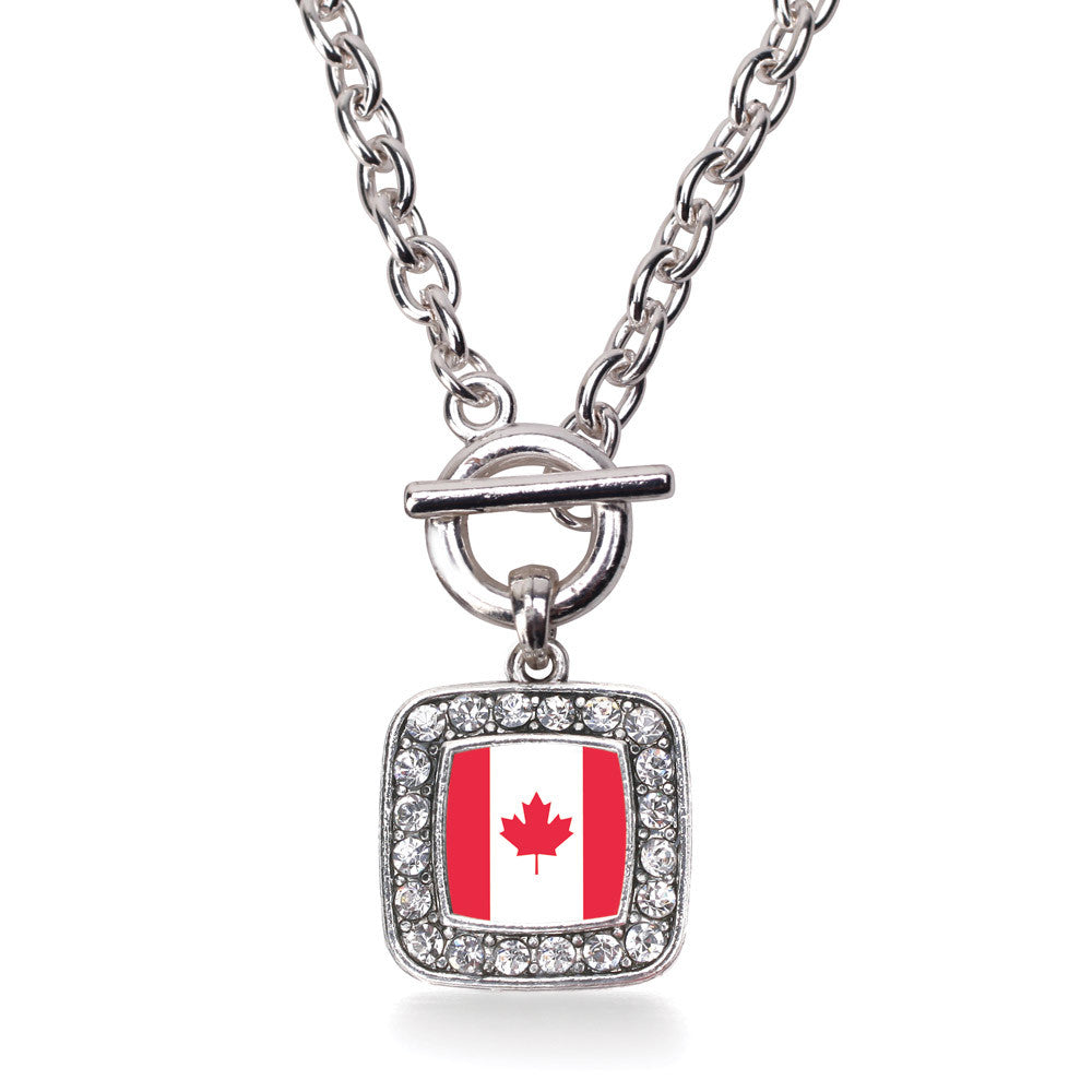 Canadian Flag Square Charm