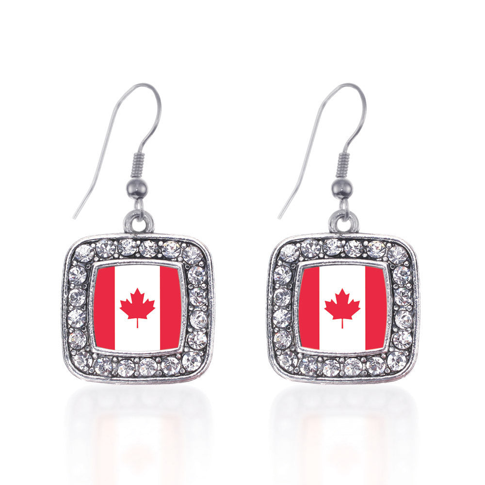 Canadian Flag Square Charm