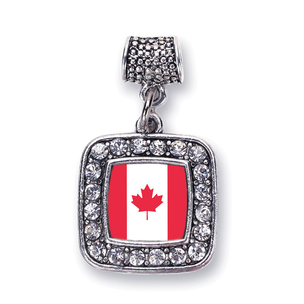 Canadian Flag Square Charm