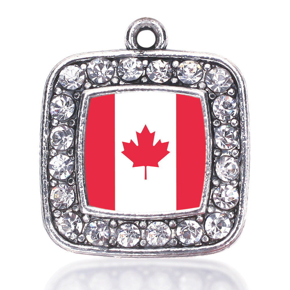 Canadian Flag Square Charm