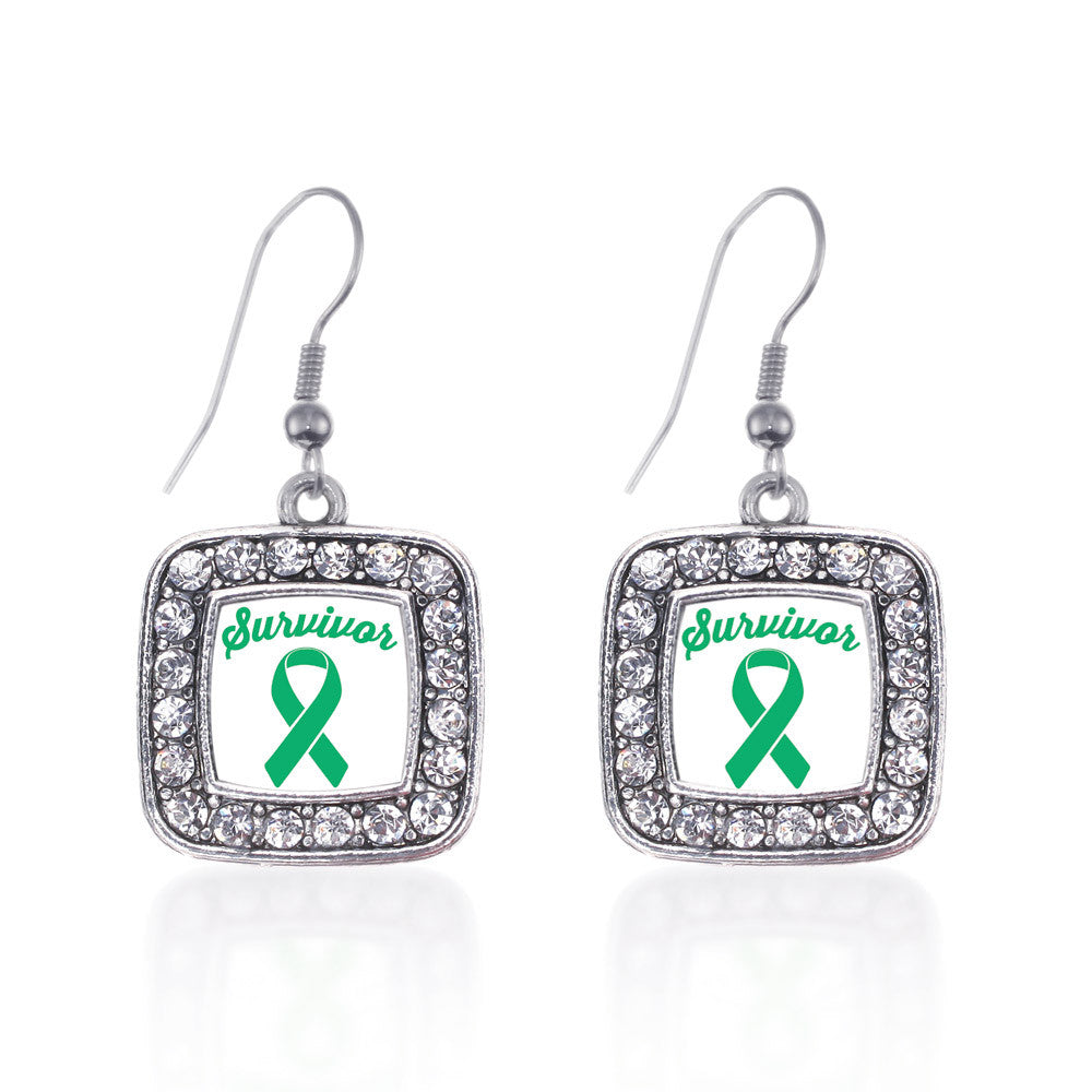 Green Ribbon Survivor Square Charm