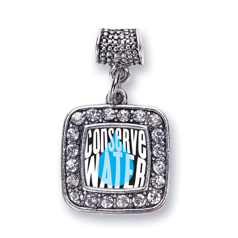 Conserve Water Square Charm