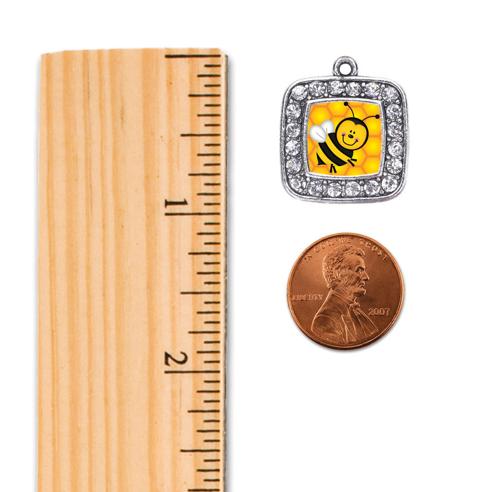 Honey Bee Square Charm