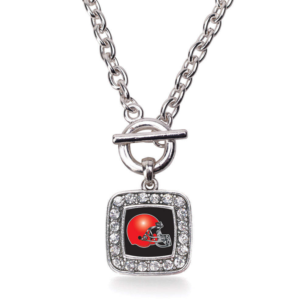 Black and Red Team Helmet Square Charm