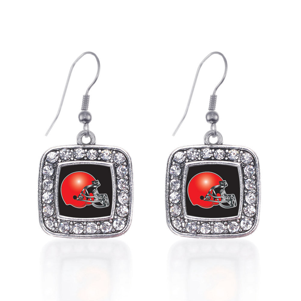 Black and Red Team Helmet Square Charm