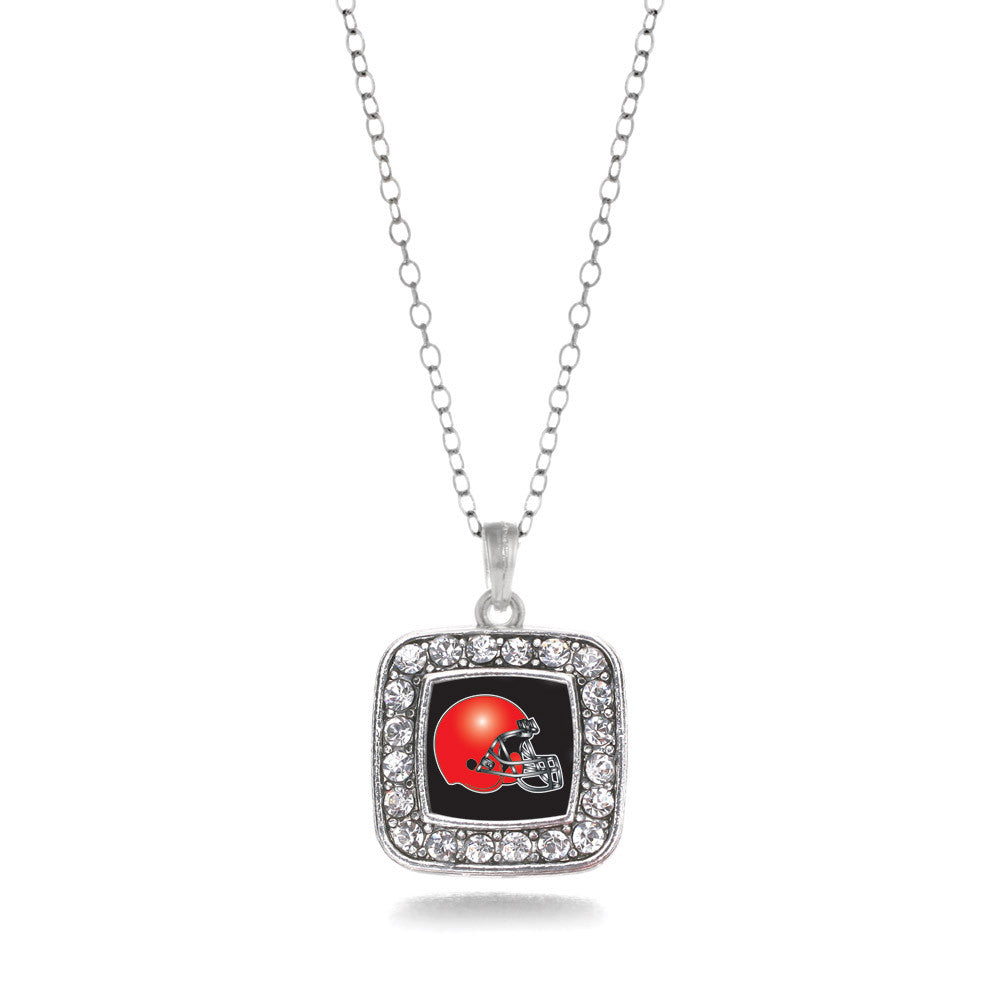 Black and Red Team Helmet Square Charm
