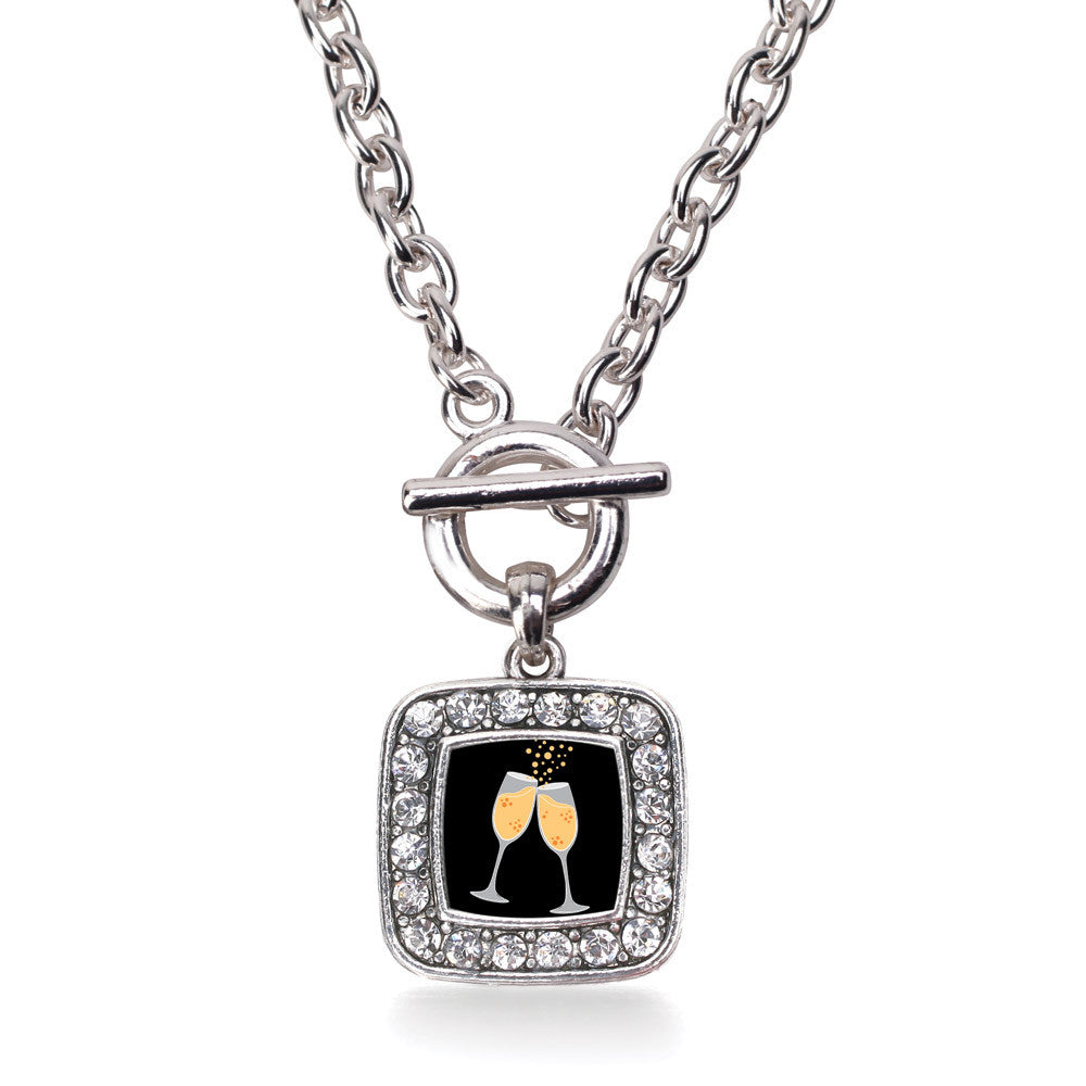 Champagne Cheers Square Charm