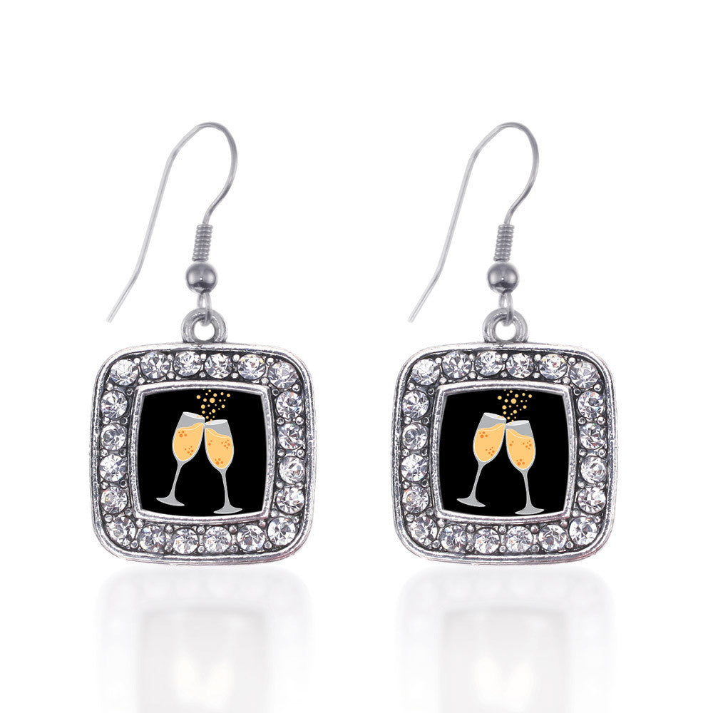 Champagne Cheers Square Charm