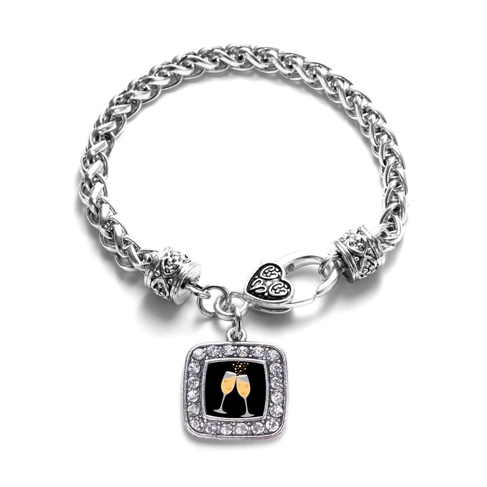 Champagne Cheers Square Charm