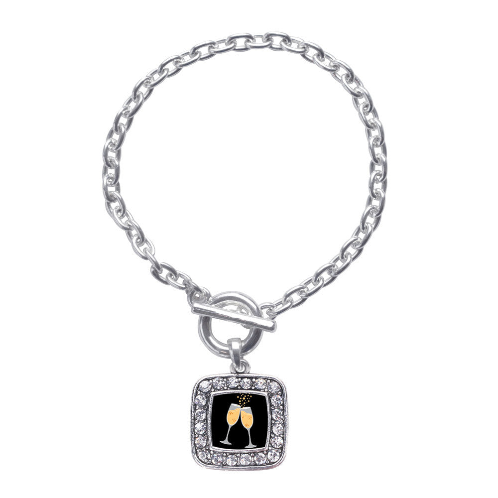 Champagne Cheers Square Charm