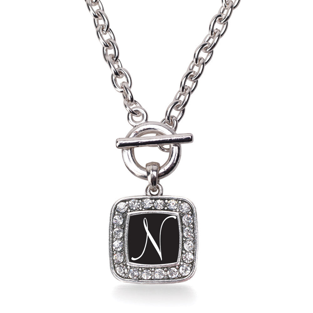 My Script Initials - Letter N Square Charm