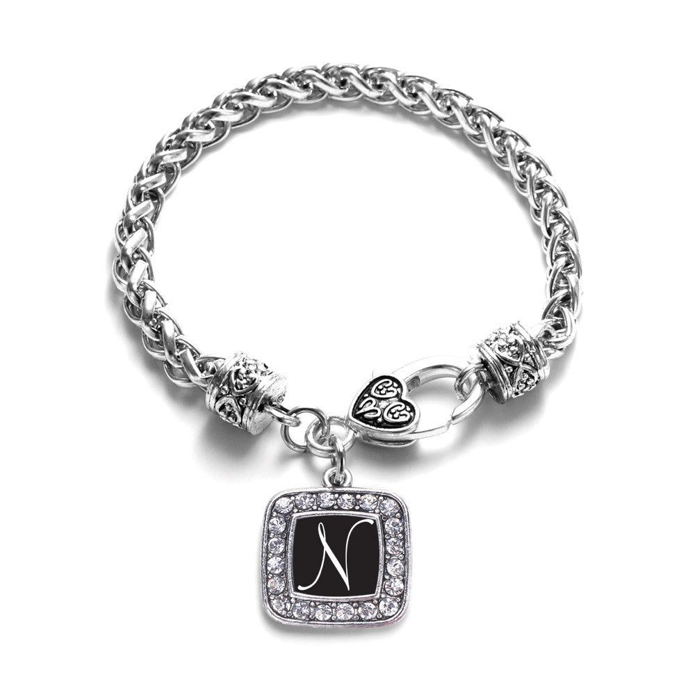 My Script Initials - Letter N Square Charm