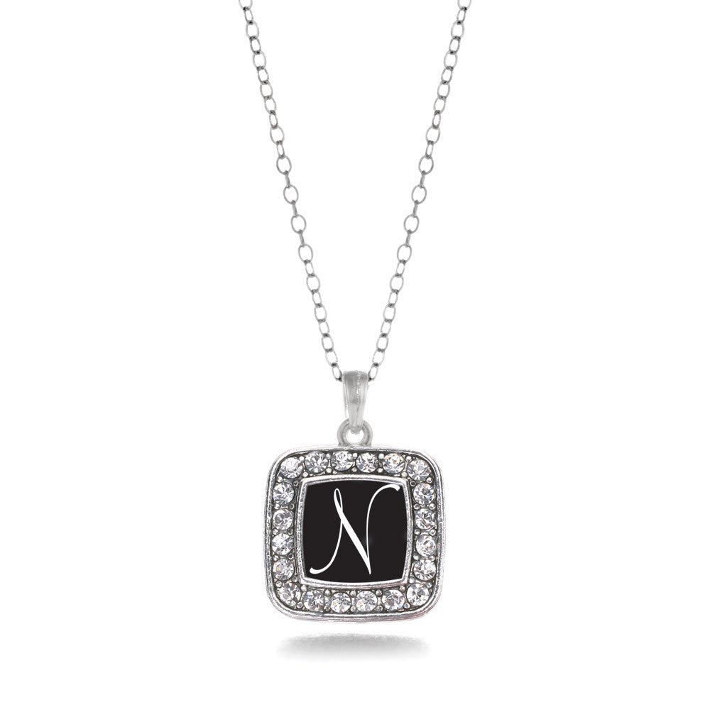 My Script Initials - Letter N Square Charm