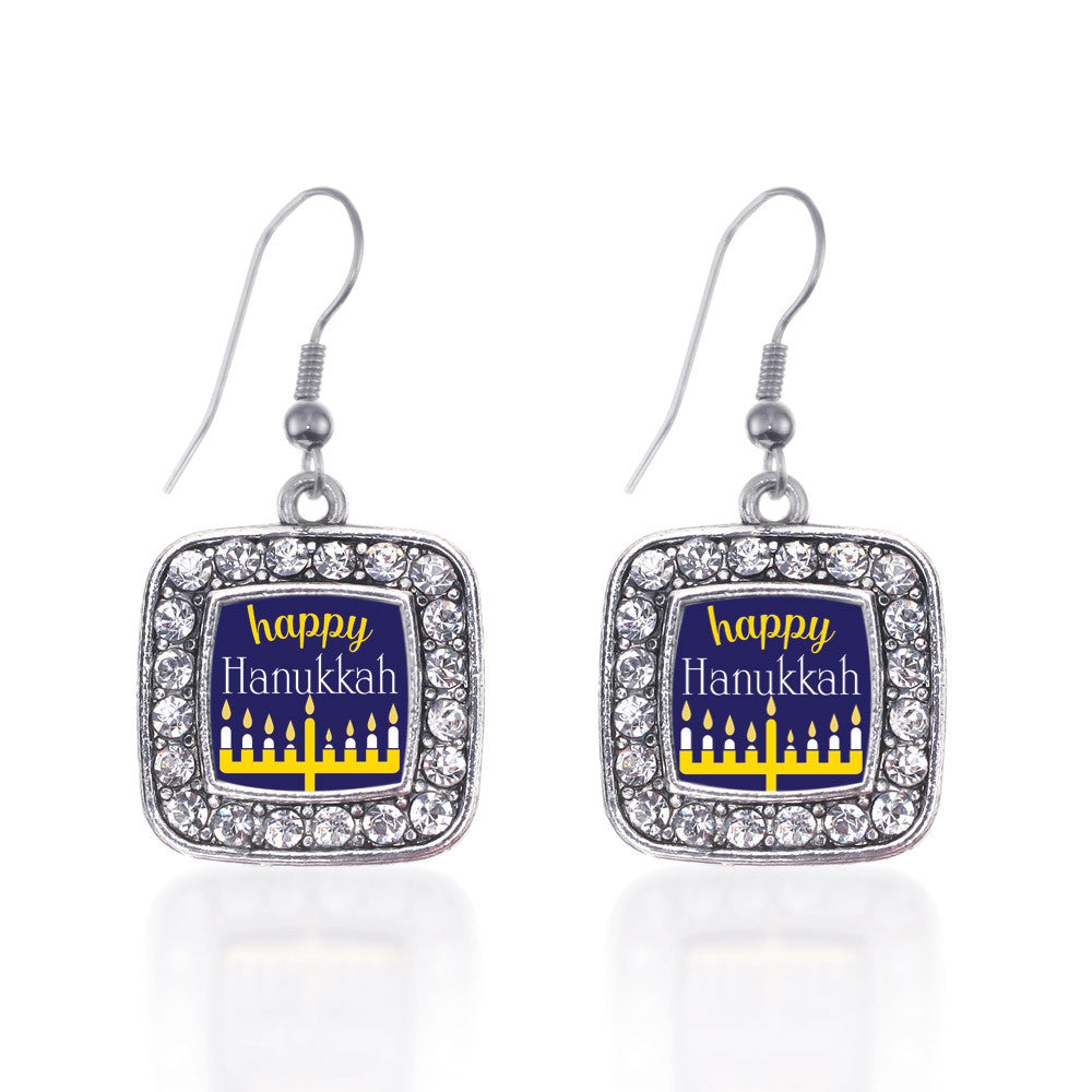 Happy Hanukkah Square Charm