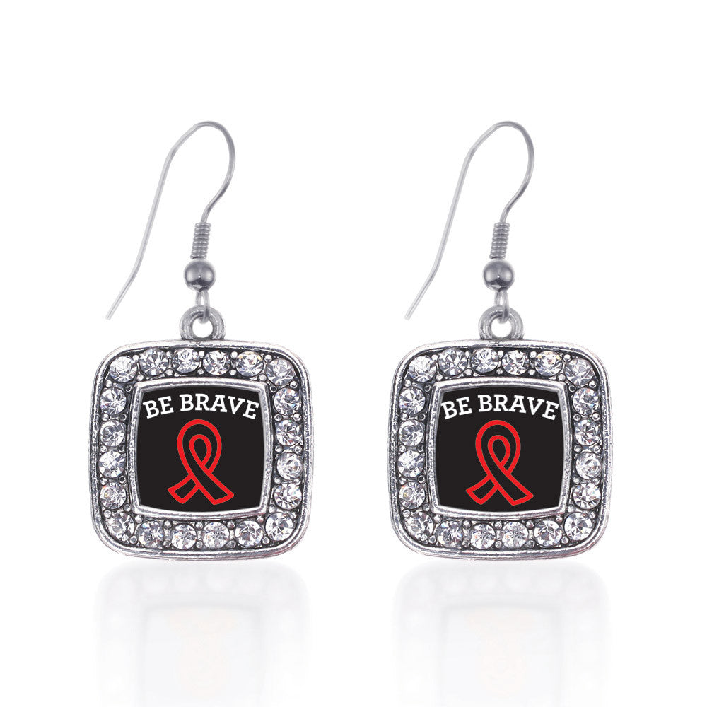 Be Brave Heart Disease Awareness Square Charm