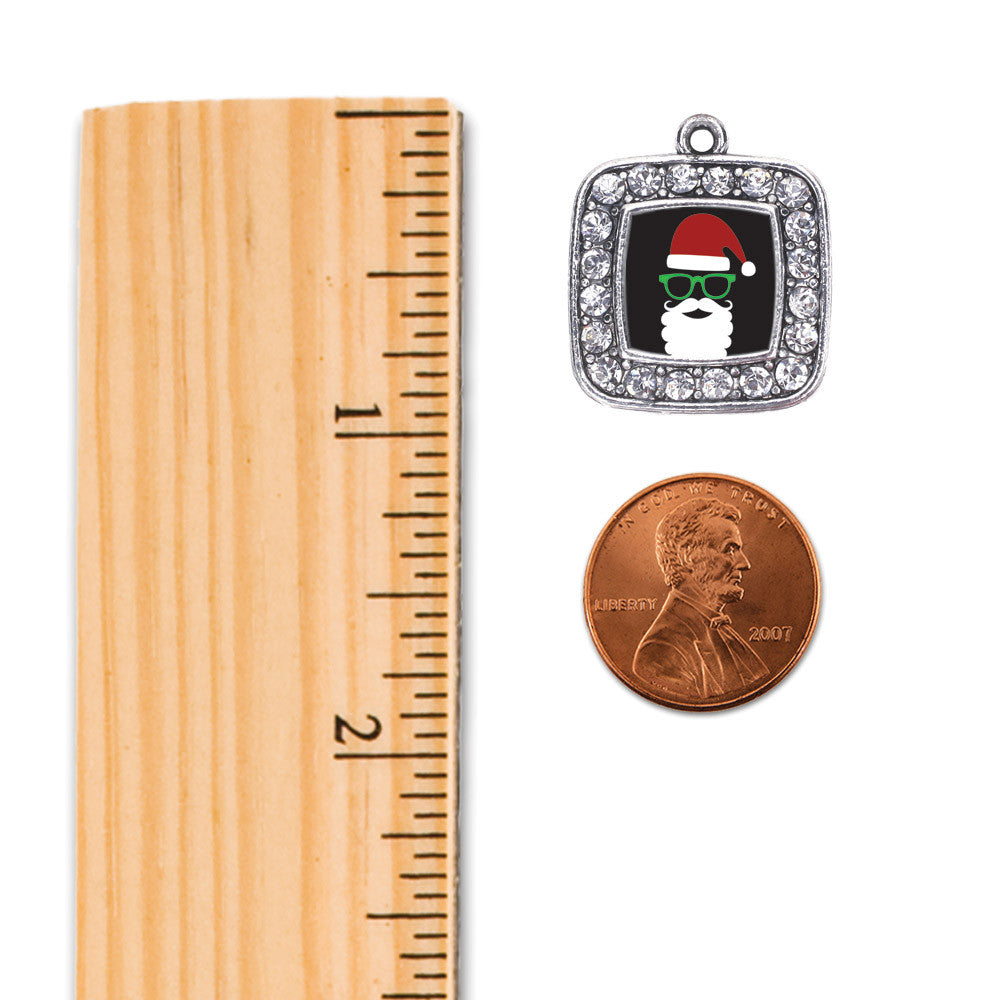 Hipster Santa Square Charm