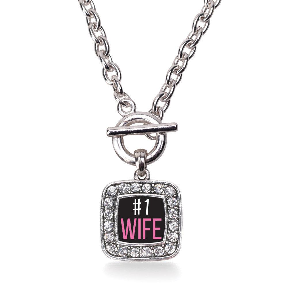 #1 Wife Square Charm