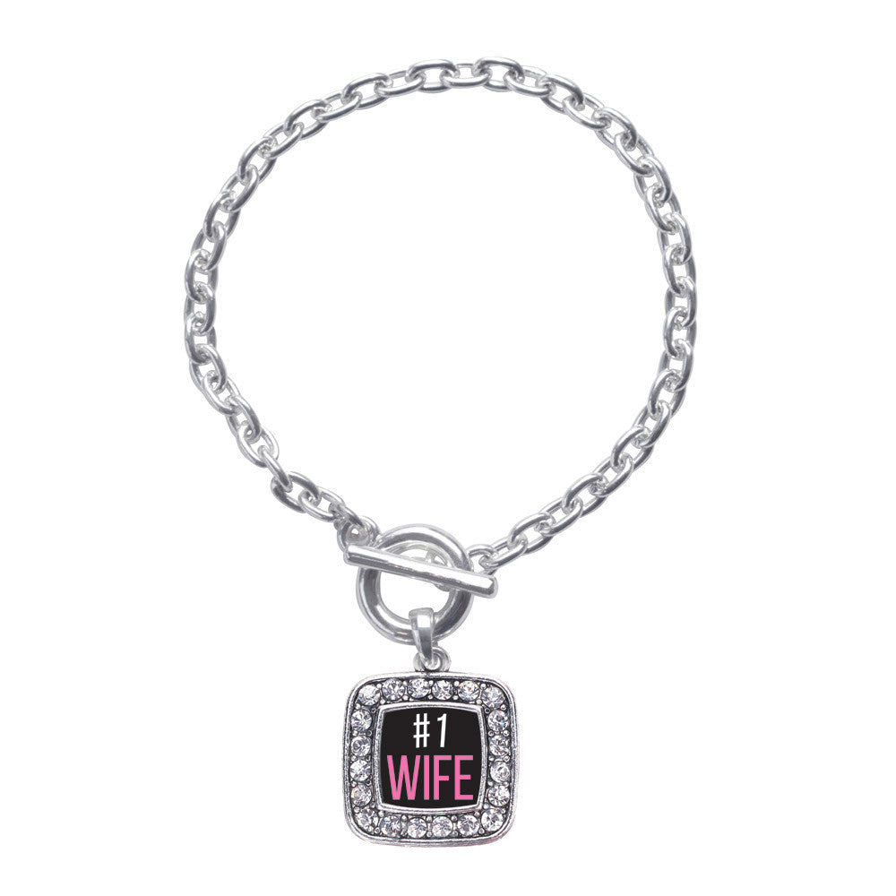 #1 Wife Square Charm