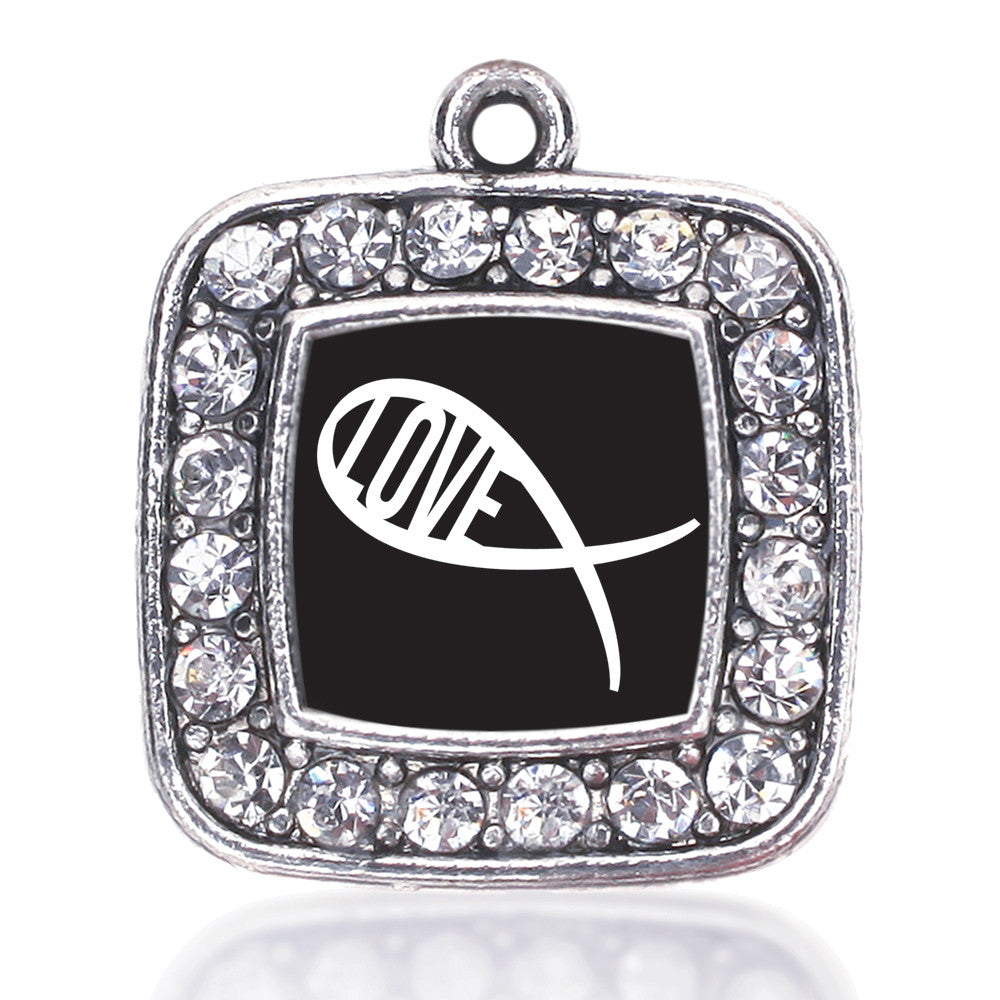 Christian Fish Love Square Charm