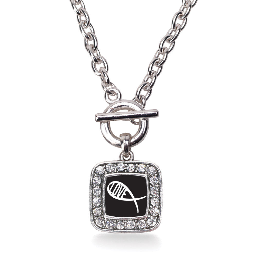 Christian Fish Love Square Charm