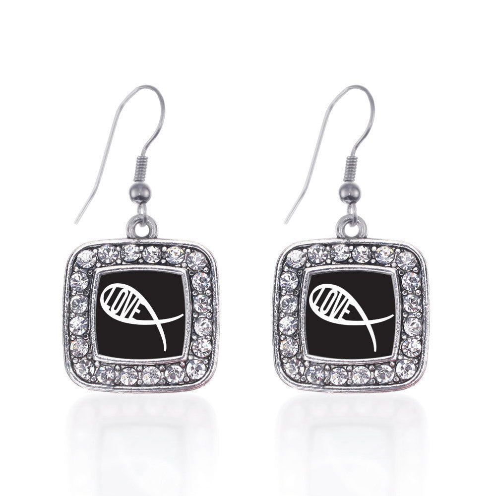 Christian Fish Love Square Charm