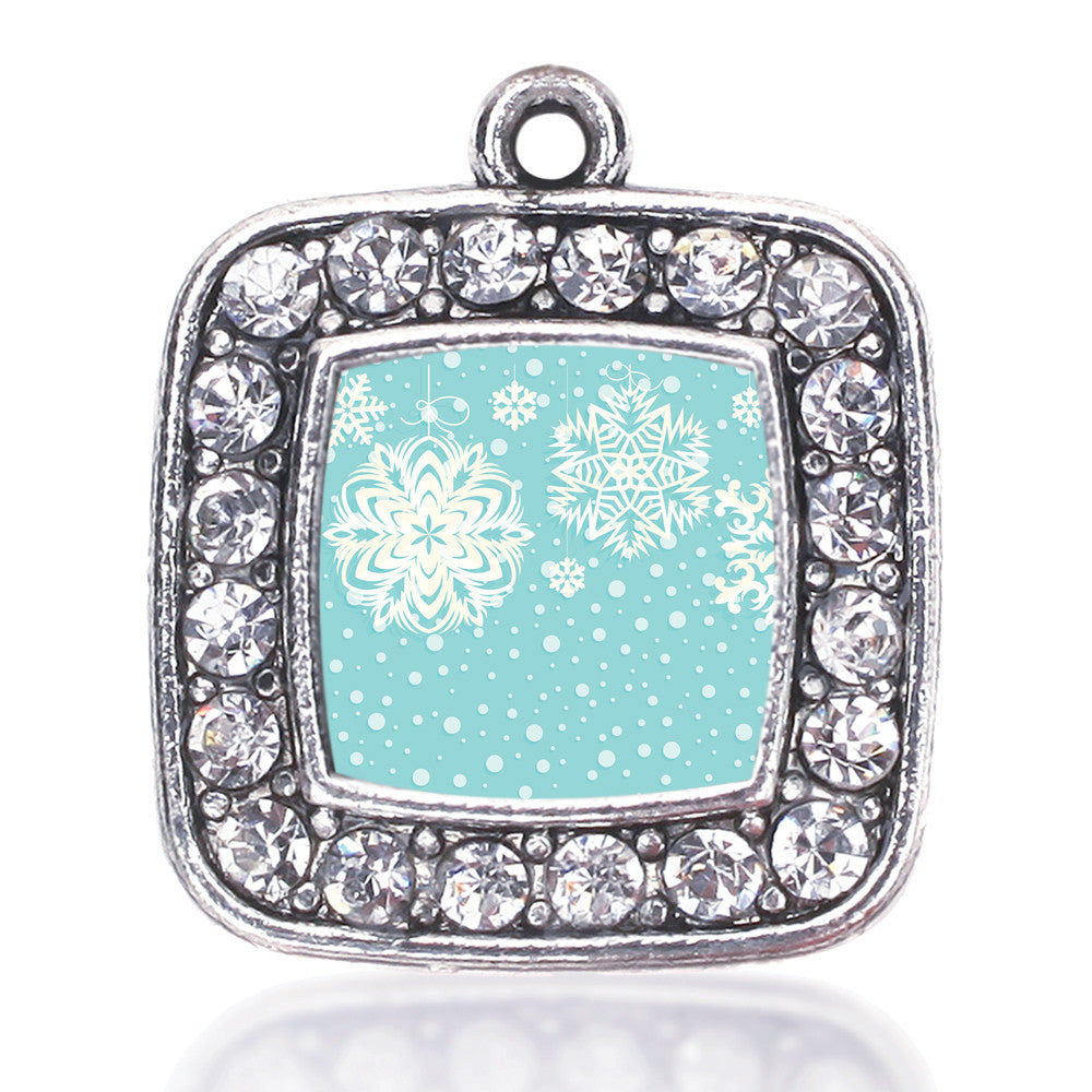 Falling Snowflakes Square Charm
