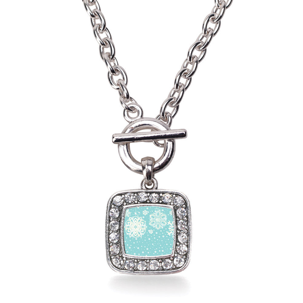 Falling Snowflakes Square Charm