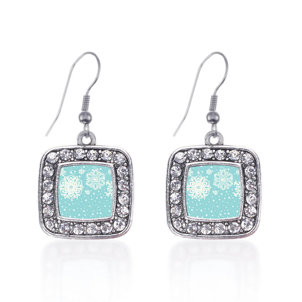 Falling Snowflakes Square Charm