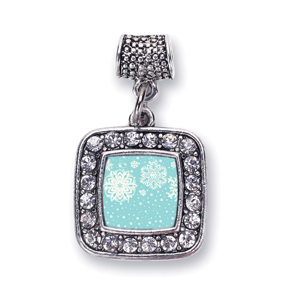 Falling Snowflakes Square Charm