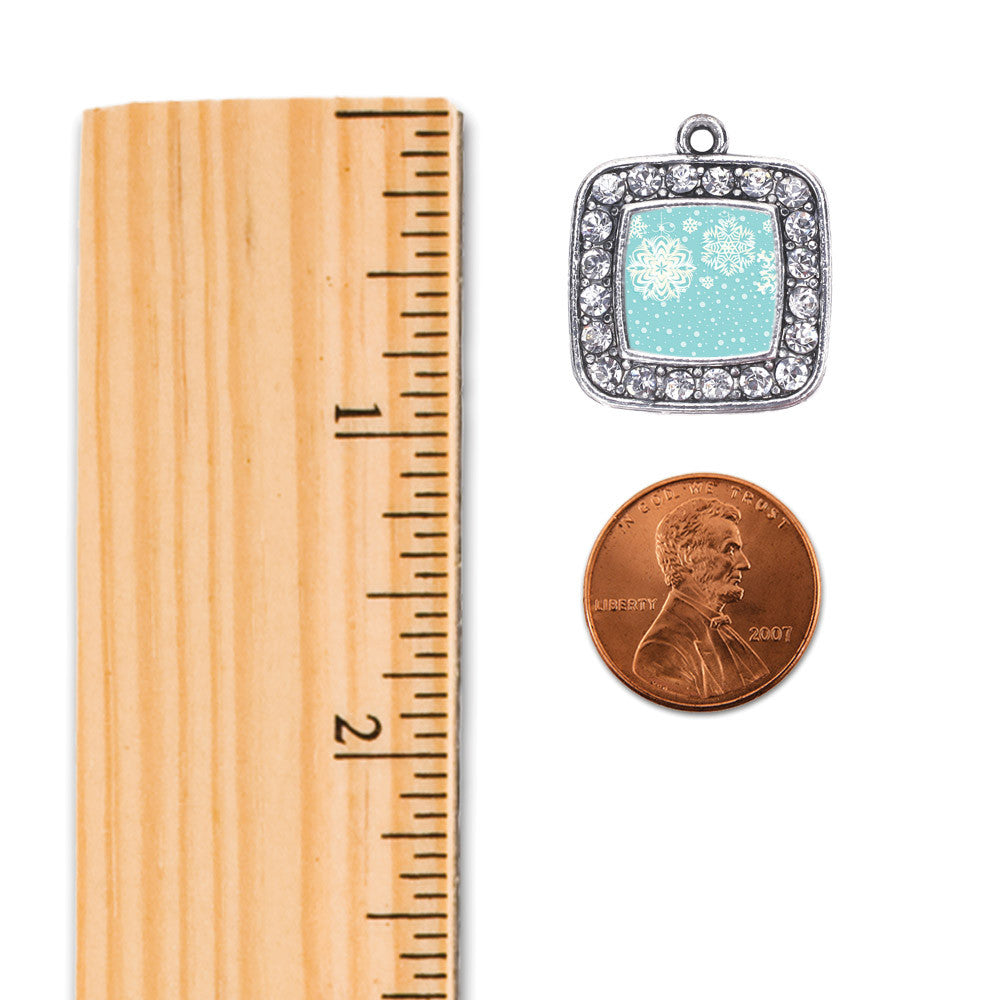 Falling Snowflakes Square Charm