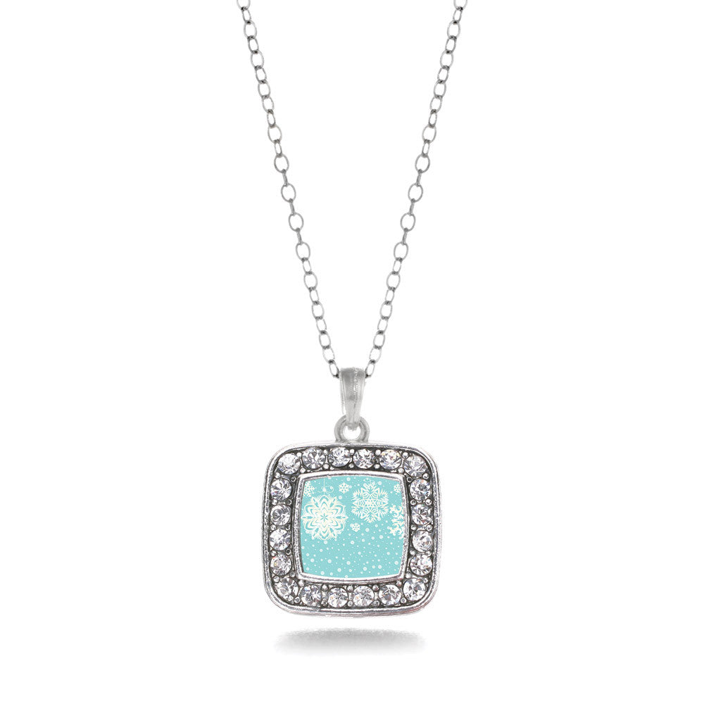 Falling Snowflakes Square Charm