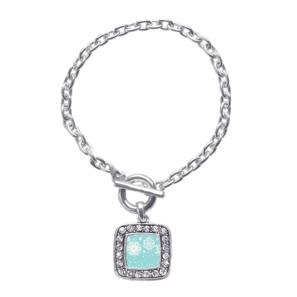 Falling Snowflakes Square Charm