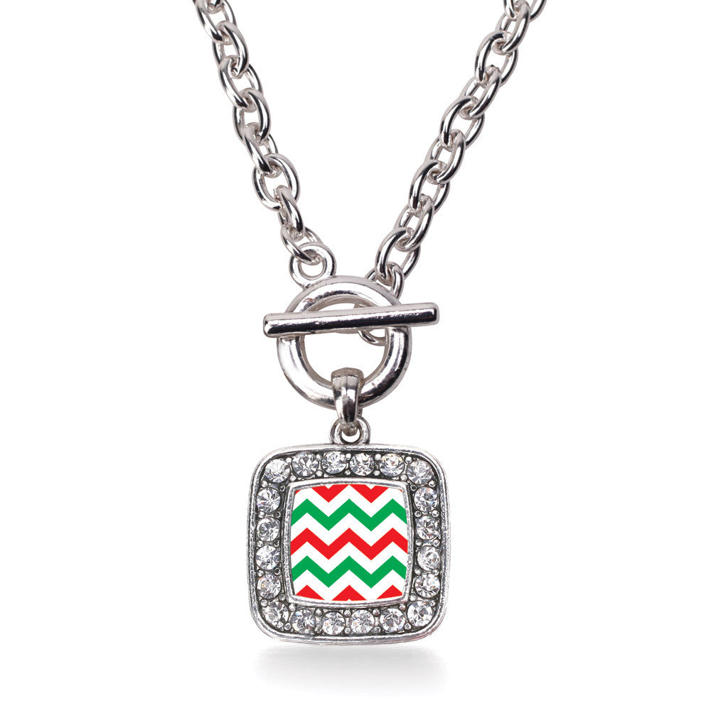 Holiday Chevron Square Charm