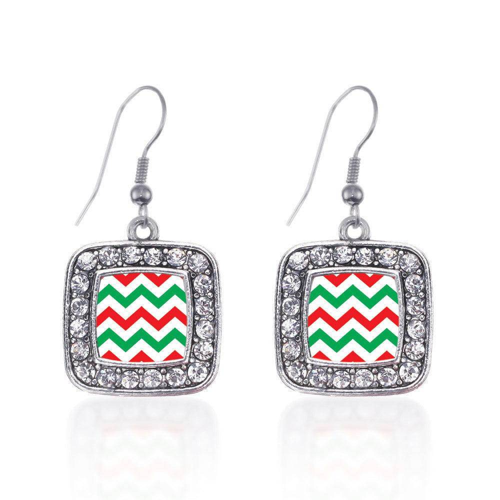 Holiday Chevron Square Charm