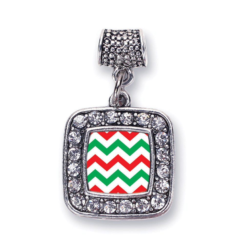 Holiday Chevron Square Charm
