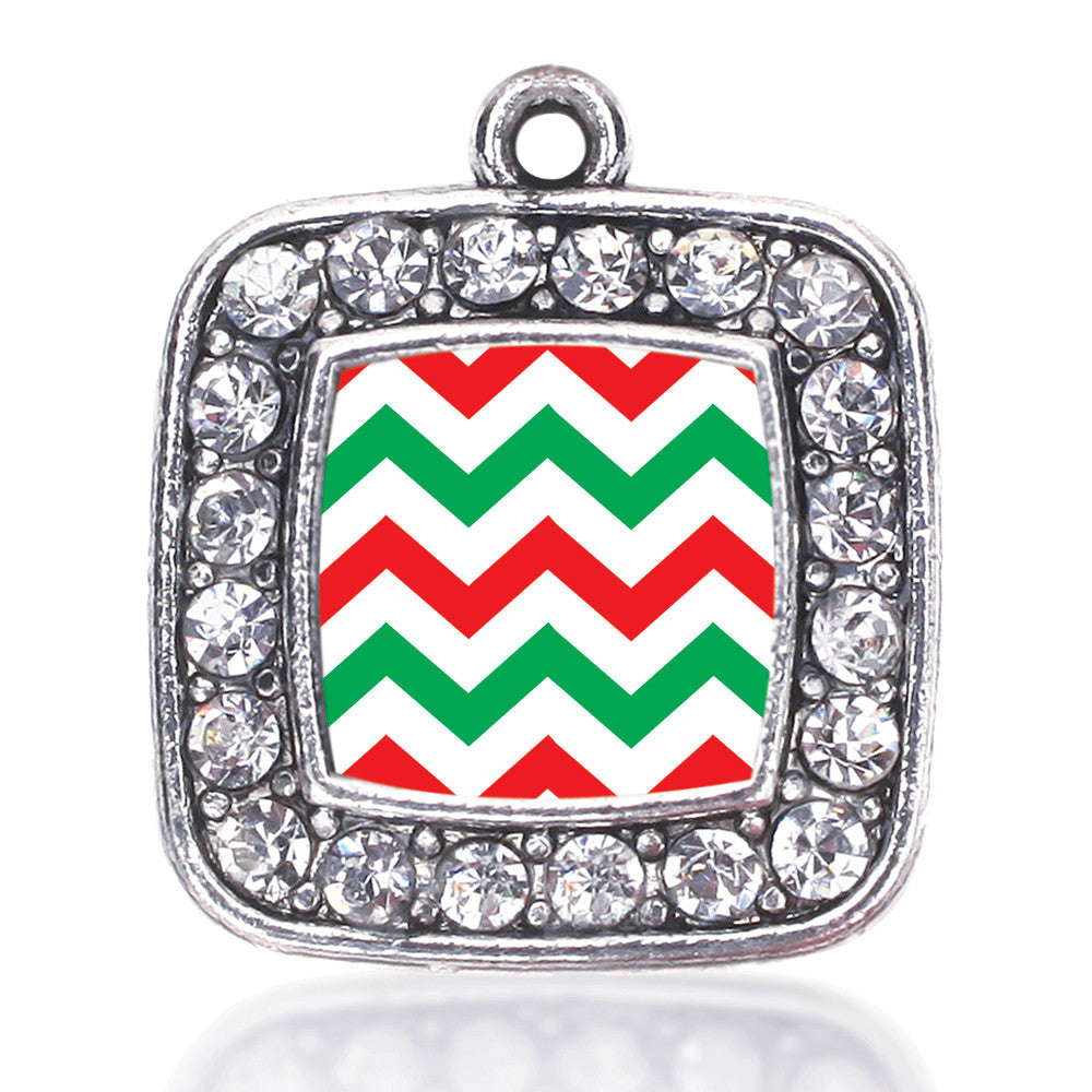 Holiday Chevron Square Charm