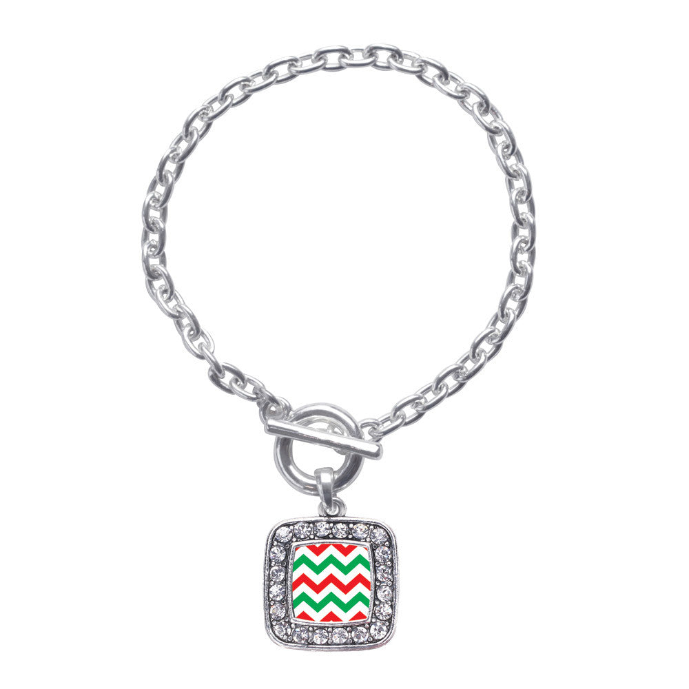 Holiday Chevron Square Charm