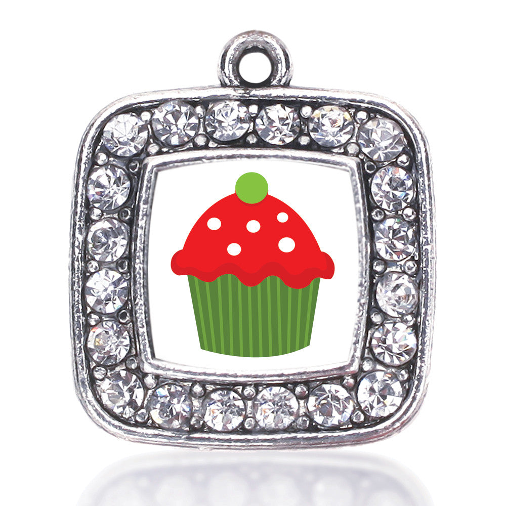 Holiday Cupcake Square Charm