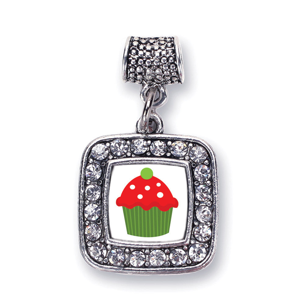 Holiday Cupcake Square Charm