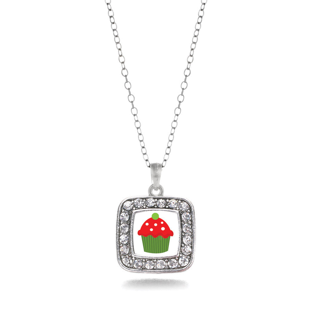 Holiday Cupcake Square Charm