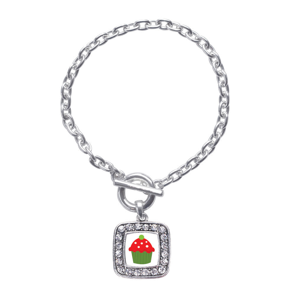 Holiday Cupcake Square Charm